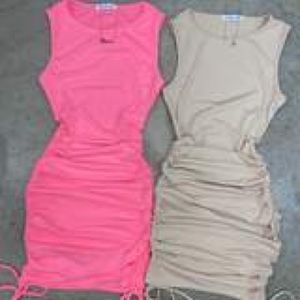 BaddieVille tank top dress nude